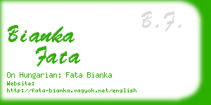 bianka fata business card